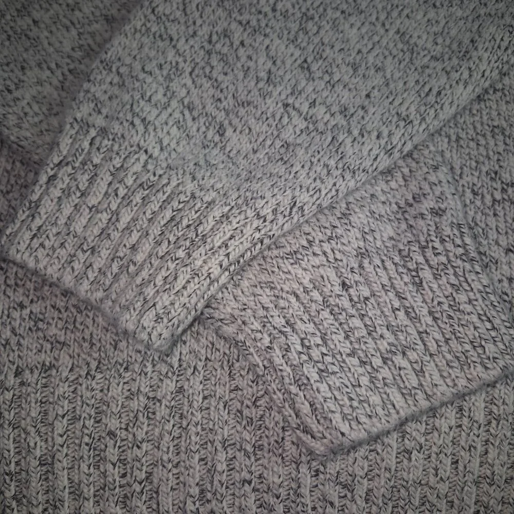 Chaps Men’s XXL Gray Quarter Zip Sweater Pullover Ribbed Collar Long Sleeve
